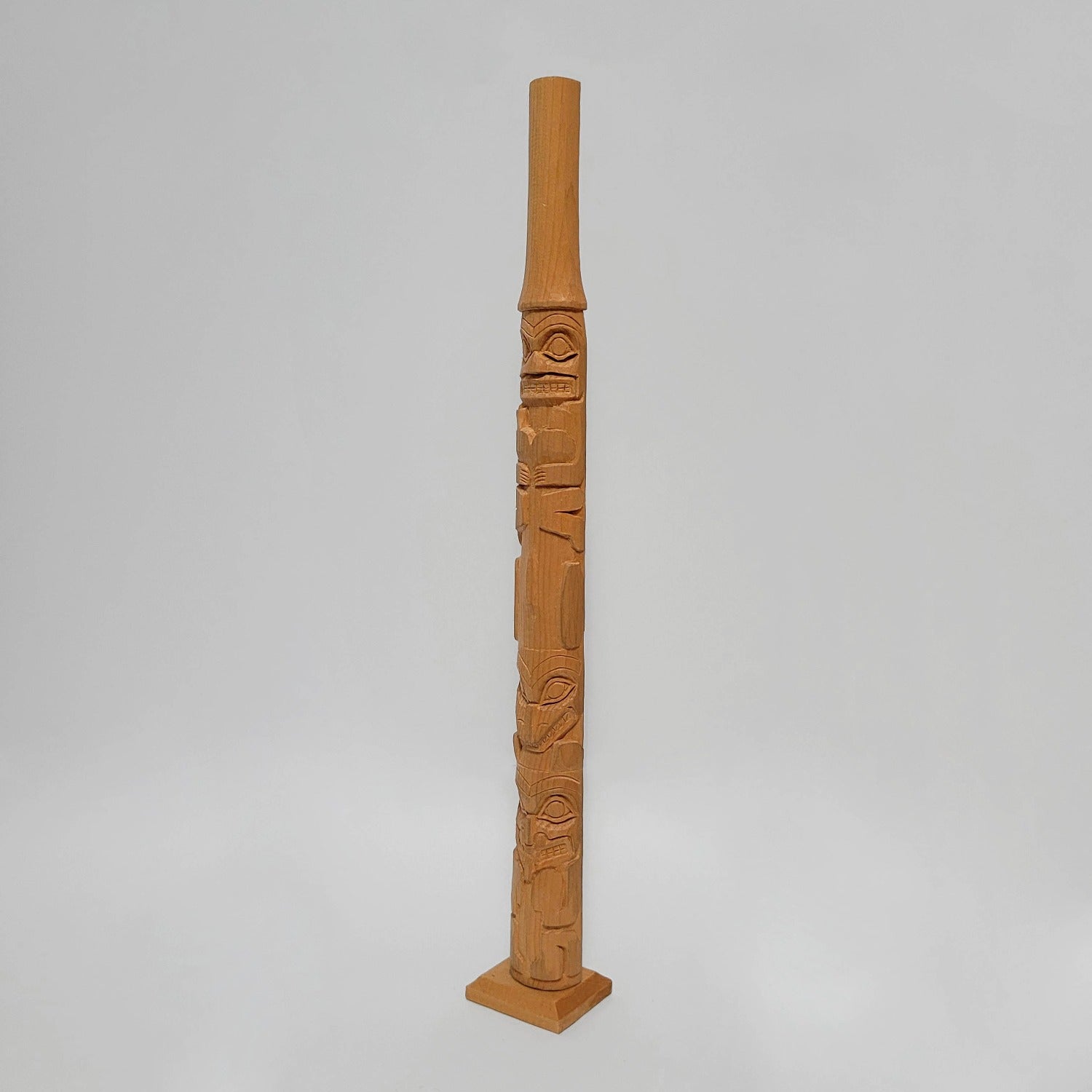 Miniature Totem Pole carved by Haida artist Leon Ridley