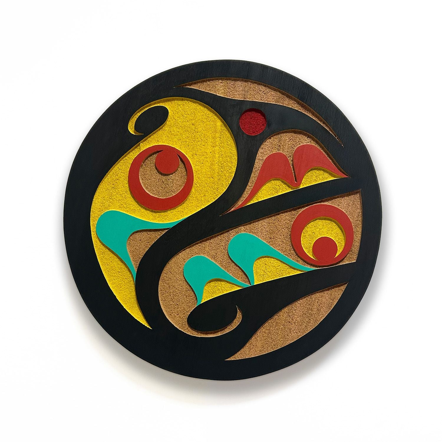 Small Raven Cedar Panel by Trevor Hunt, Kwakiutl – Spirits of the