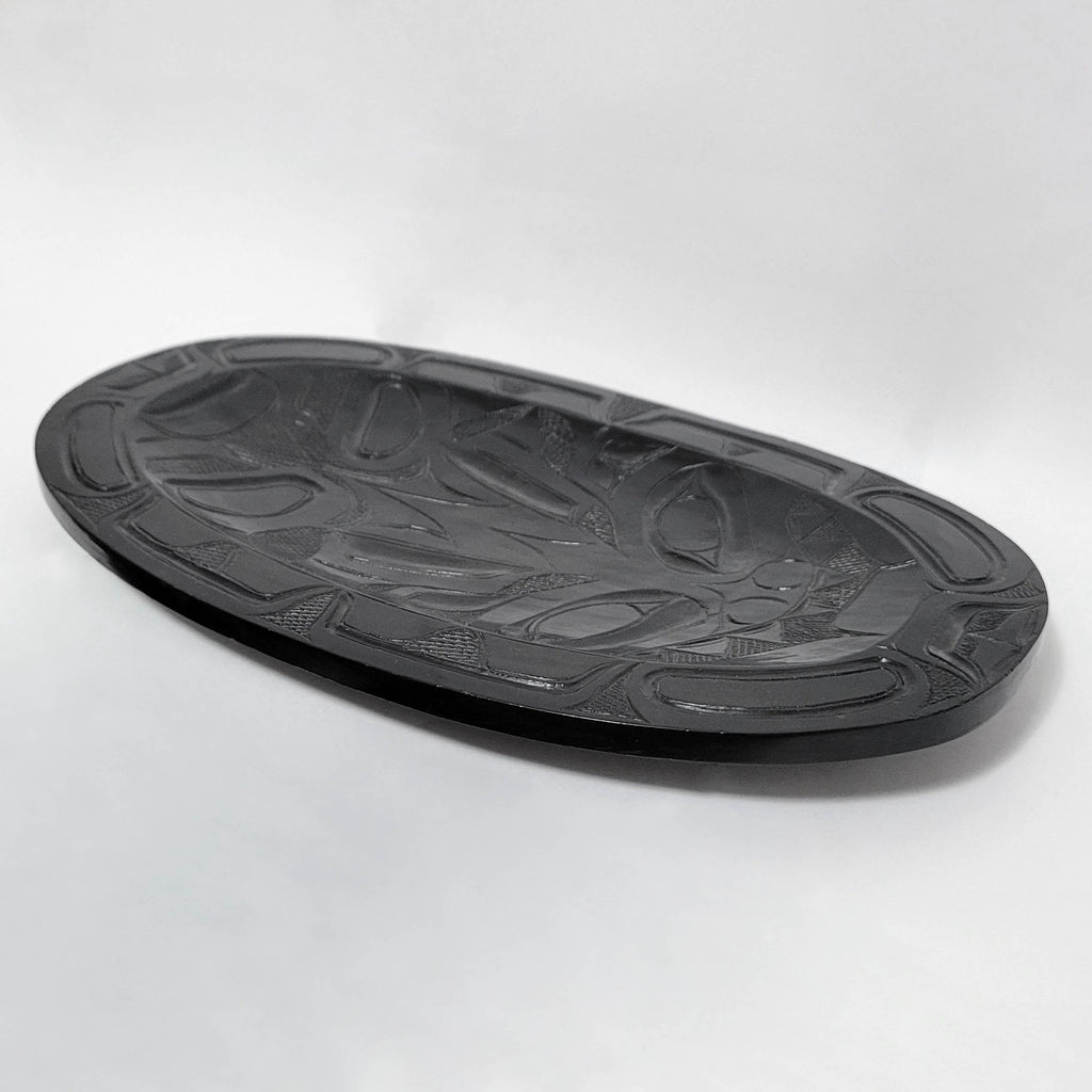 Late 19th century Haida Argillite Platter with Sculpin design