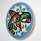 Sandblasted Cedar Orca Panel by Kwakwaka'wakw artist Trevor Hunt