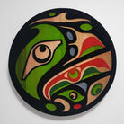 Sandblasted Cedar Raven Panel by Kwakwaka'wakw artist Trevor Hunt