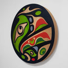 Sandblasted Cedar Raven Panel by Kwakwaka'wakw artist Trevor Hunt