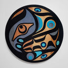 Sandblasted Cedar Wolf Panel by Kwakwaka'wakw artist Trevor Hunt