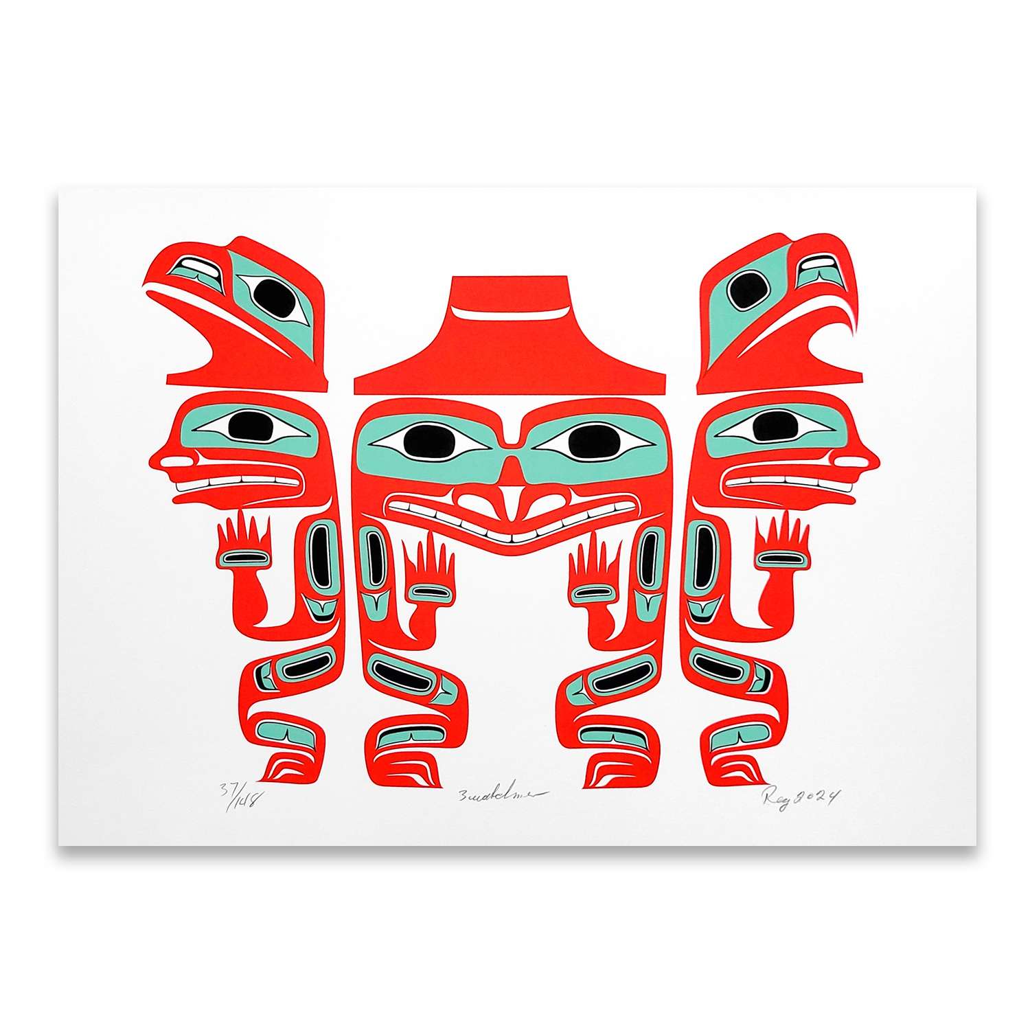 Watchmen Native Print by Haida artist Red Davidson