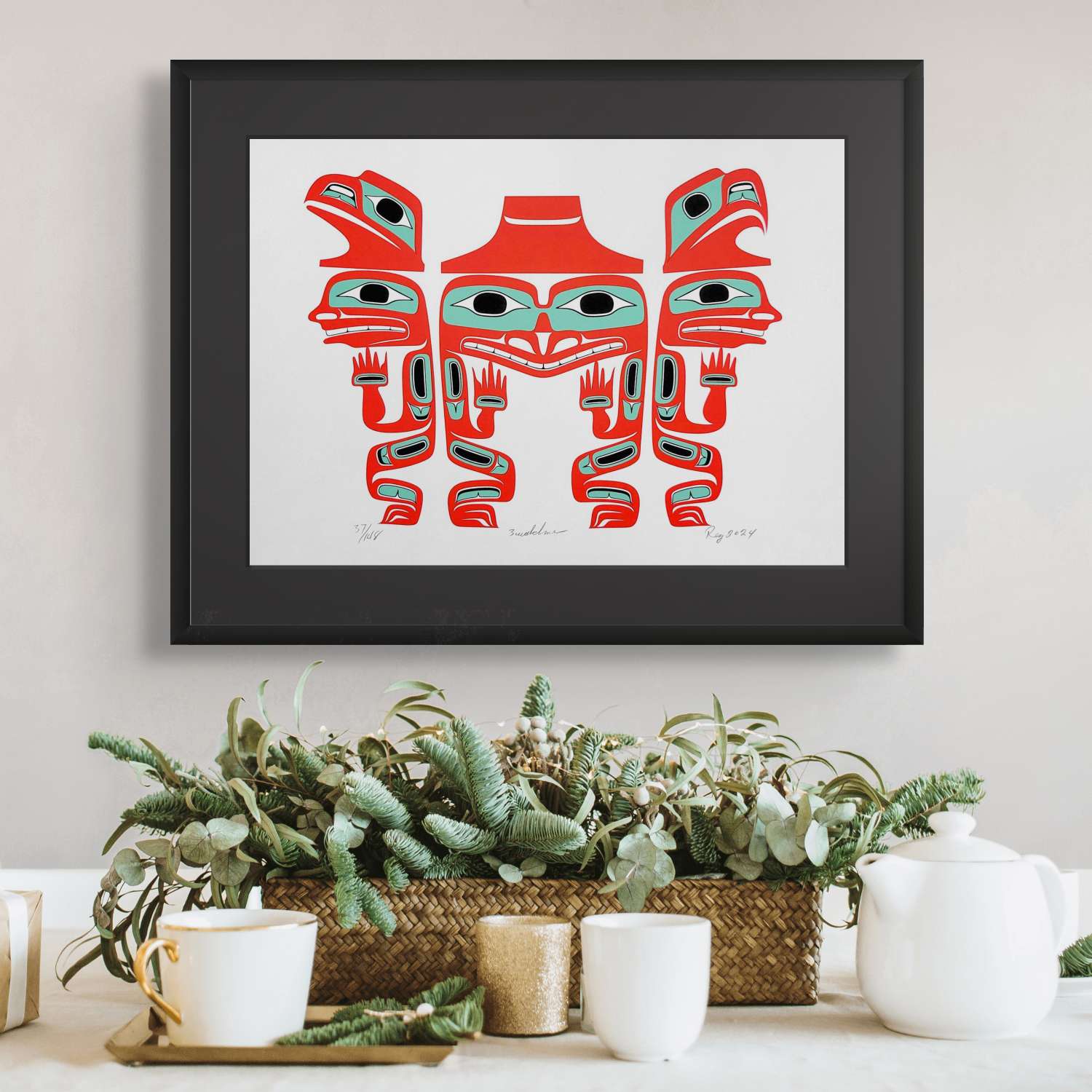 Watchmen Native Print by Haida artist Red Davidson