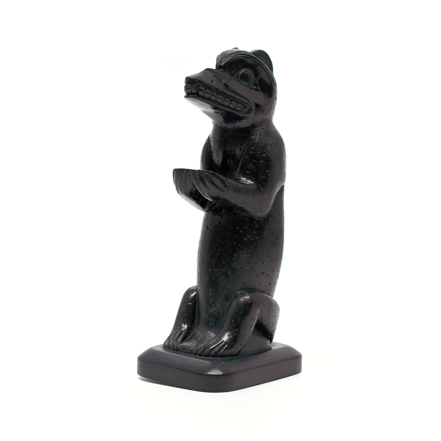 Argillite Bear Sculpture by an Unknown Haida Artist