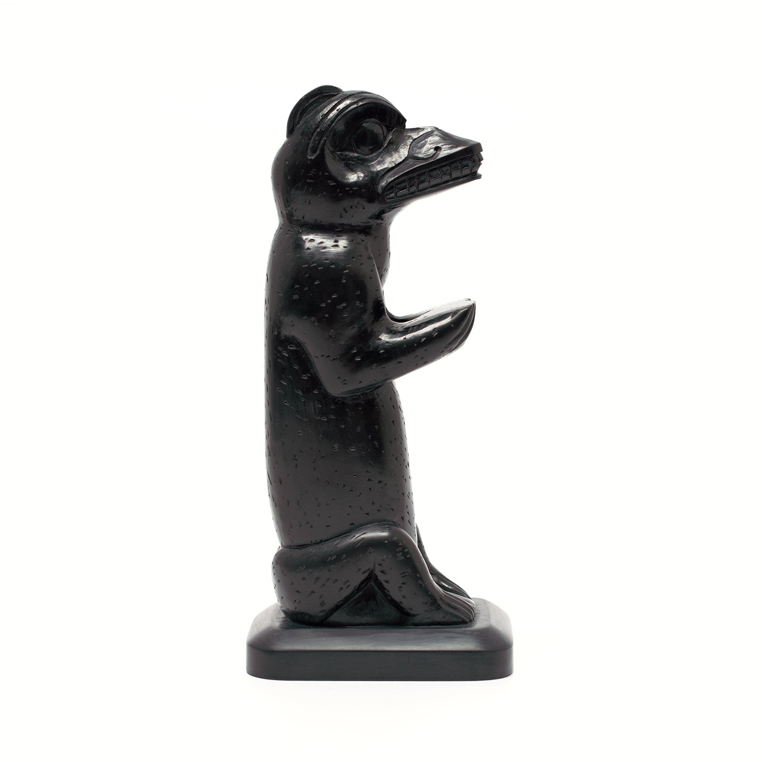 Argillite Bear Sculpture by an Unknown Haida Artist