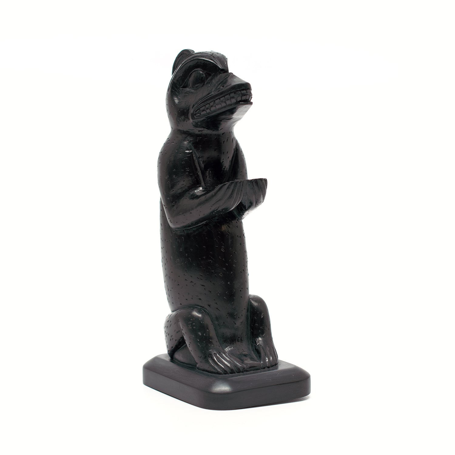 Argillite Bear Sculpture by an Unknown Haida Artist