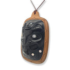 Argillite Bear Pendant by Haida artist Ron Russ