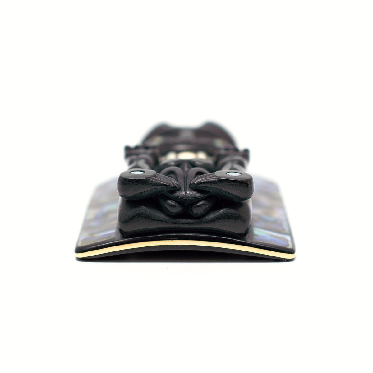 Argillite Bear Pendant by Haida artist Darrell White