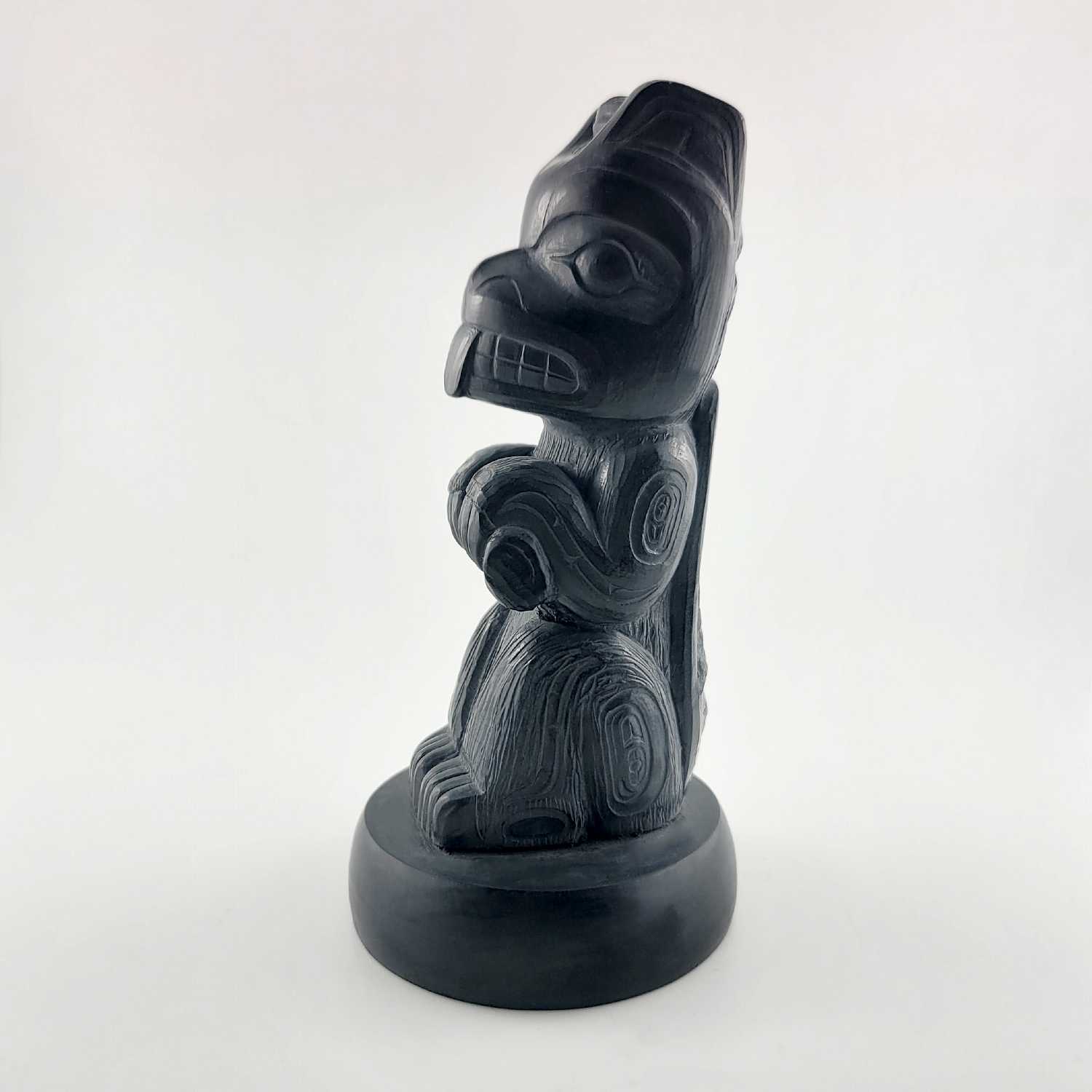 Argillite Beaver carving by female Haida artist Melanie Russ