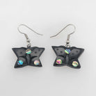 Argillite and Abalone Butterfly Earrings by Haida artist Amy Edgars