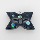 Argillite and Abalone Butterfly Pendant by Haida artist Amy Edgars