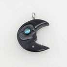 Argillite Moon Pendant by Haida artist Amy Edgars