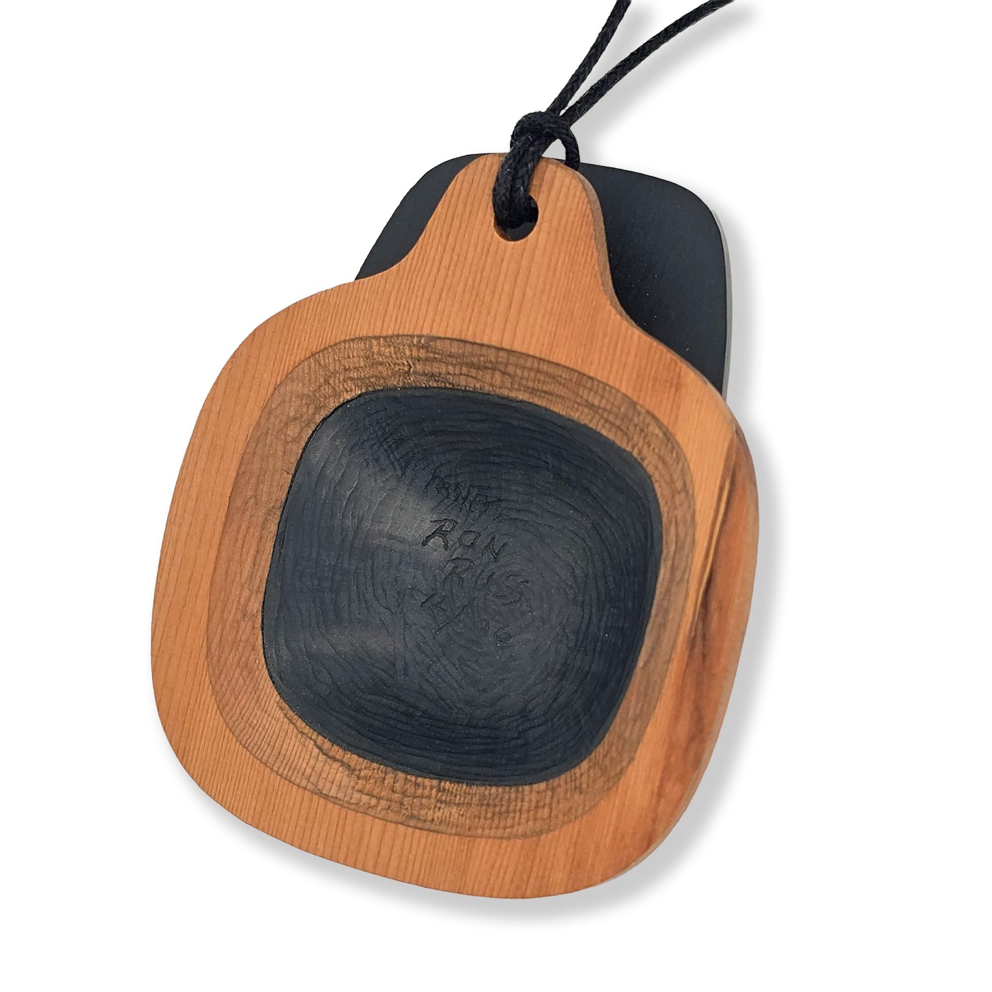 Argillite Dogfish Pendant by Haida artist Ron Russ