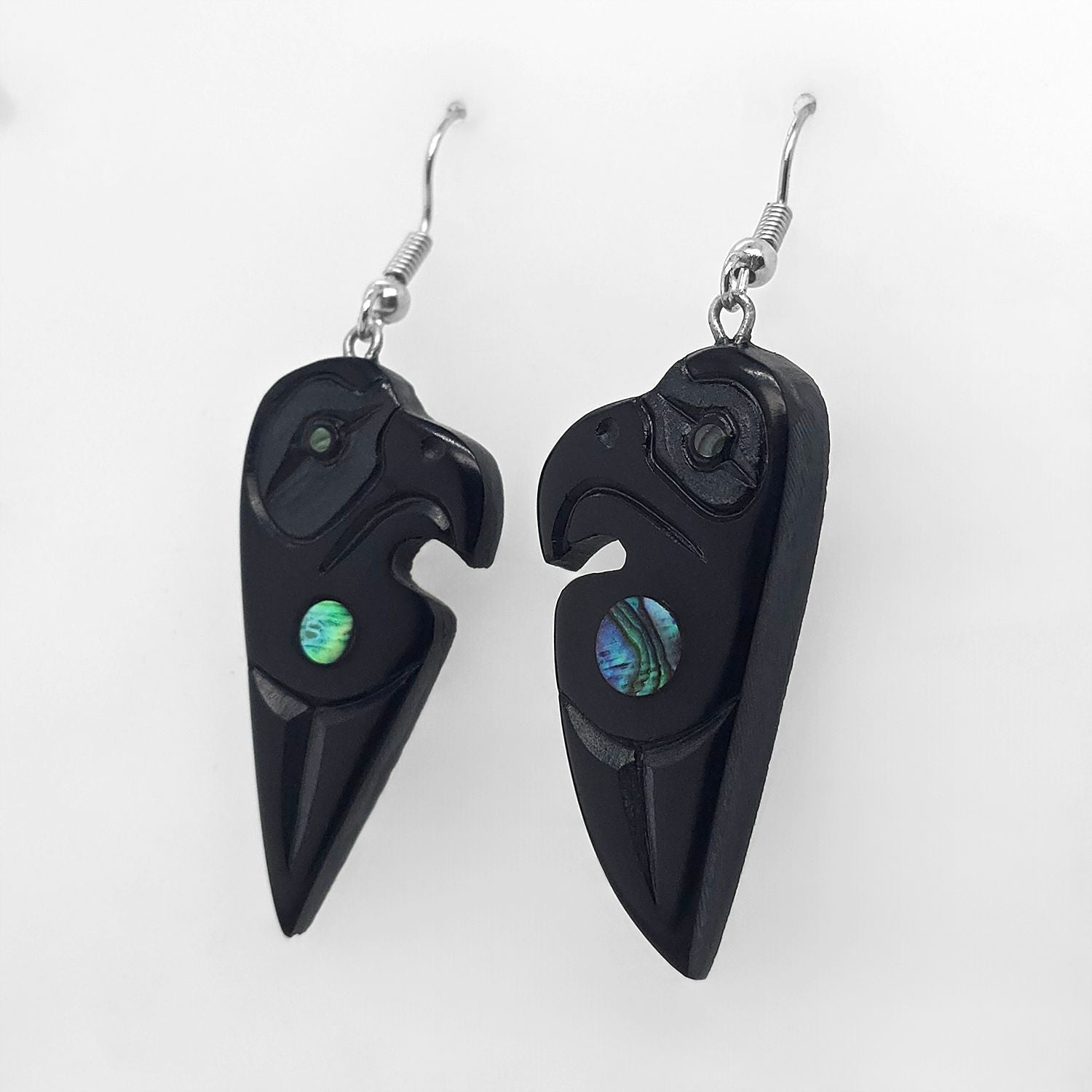 Argillite Eagle Earrings by Haida Artist Amy Edgars