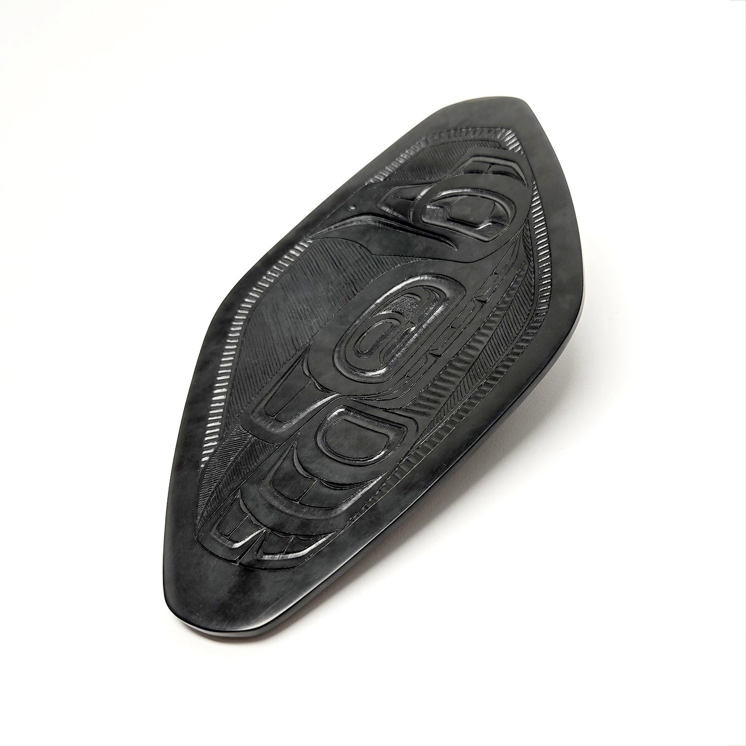 Argillite Eagle Platter by Haida artist Pat Dixon