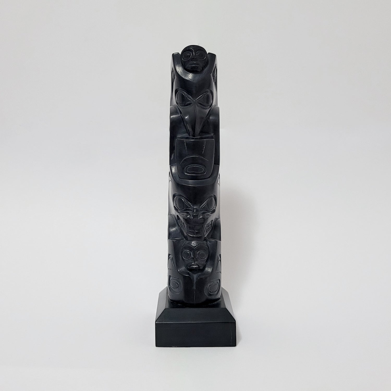 Argillite Totem Pole by Haida artist Greg White Lightbown