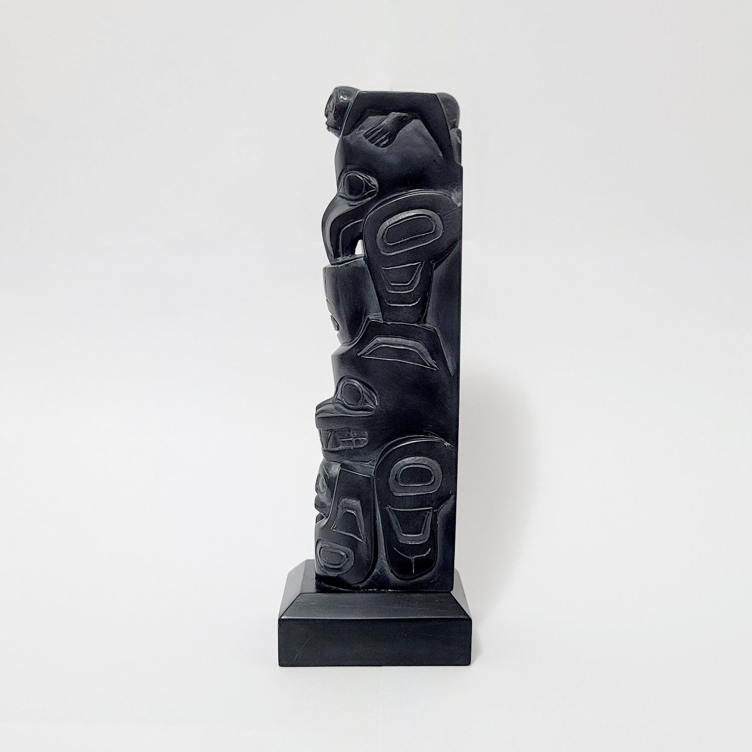 Argillite Totem Pole by Haida artist Greg White Lightbown