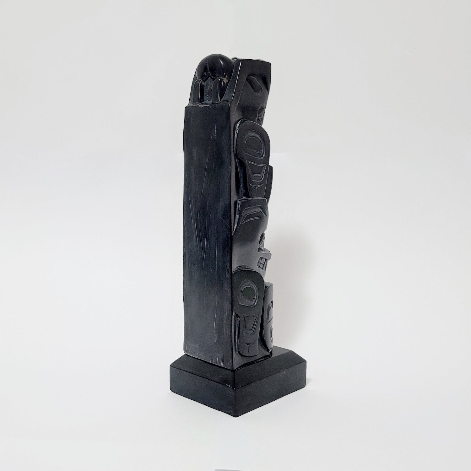 Argillite Totem Pole by Haida artist Greg White Lightbown