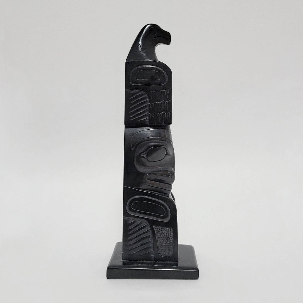 Argillite Totem Pole by Haida carver Pat Dixon