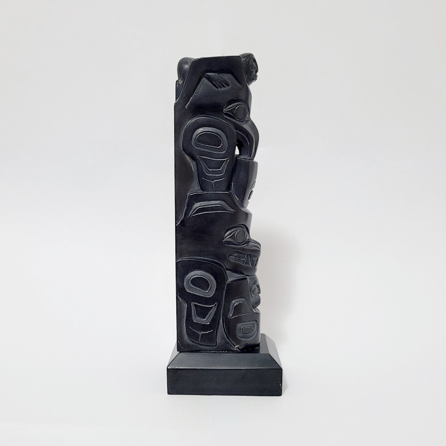 Argillite Totem Pole by Haida artist Greg White Lightbown