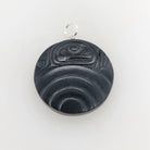 Argillite First Human and Clamshell Pendant by Haida artist Gryn White