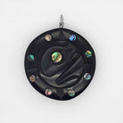 argillite full moon pendant by haida artist amy edgars