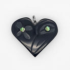 Argillite Hummingbird Heart Pendant by Haida Artist Amy Edgars