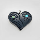 Argillite Hummingbird Heart Pendant by Haida artist Amy Edgars