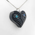 Argillite Hummingbird Heart Pendant by Haida artist Amy Edgars