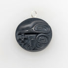 Argillite Hummingbird Pendant by Haida artist Gryn White