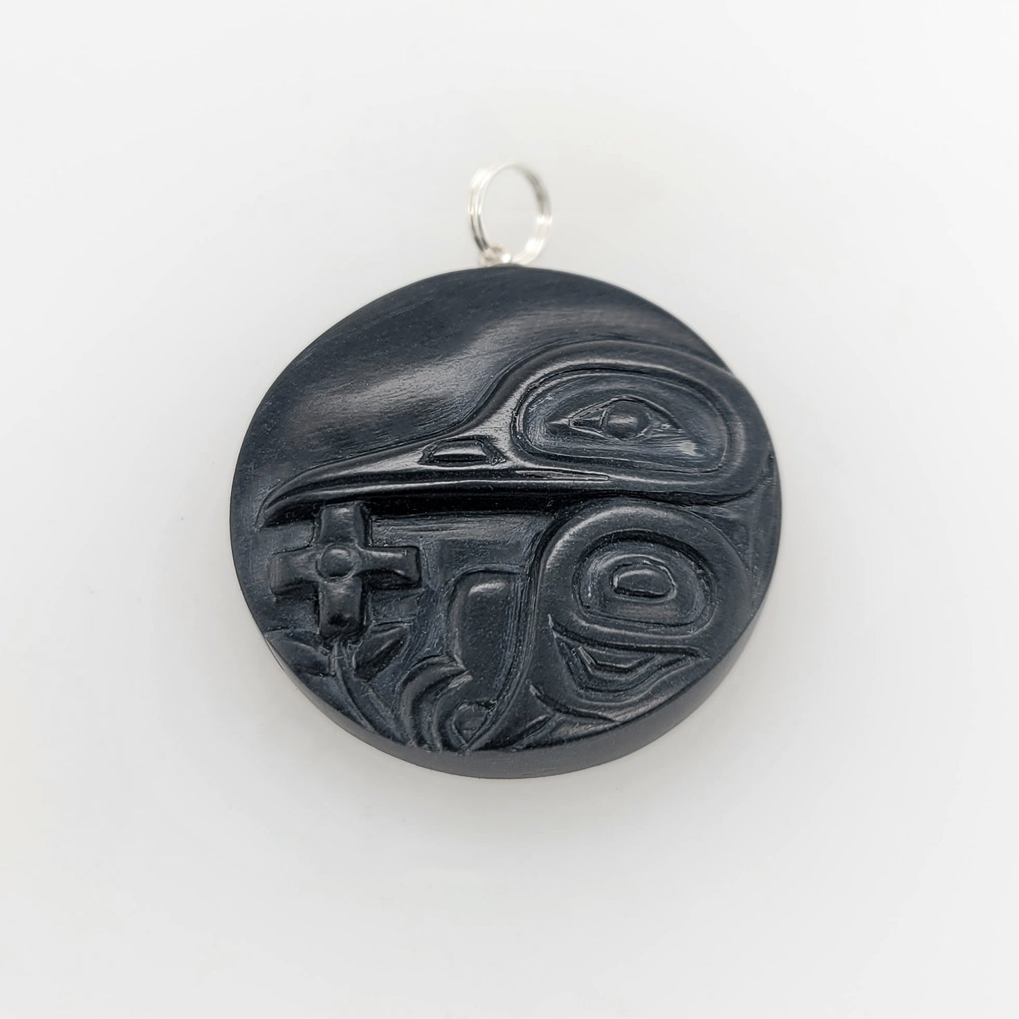 Argillite Hummingbird Pendant by Haida artist Gryn White