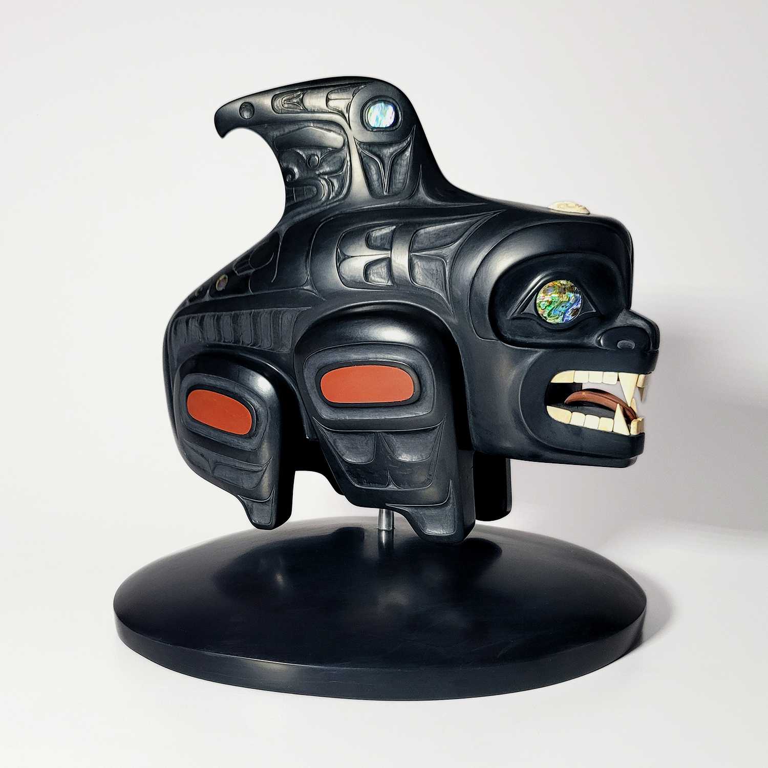 Argillite Killer Whale by Haida artist Gryn White