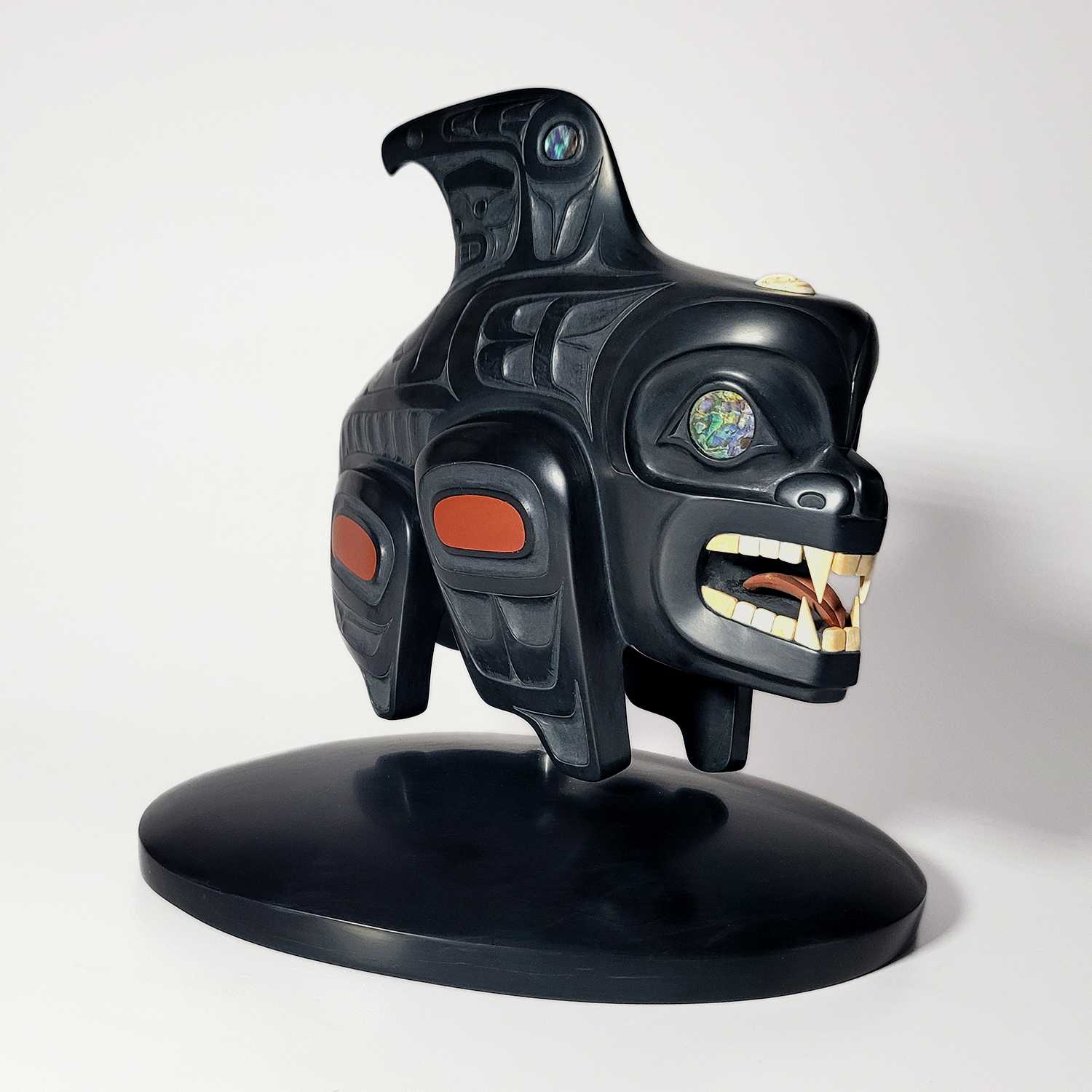 Argillite Killer Whale by Haida artist Gryn White