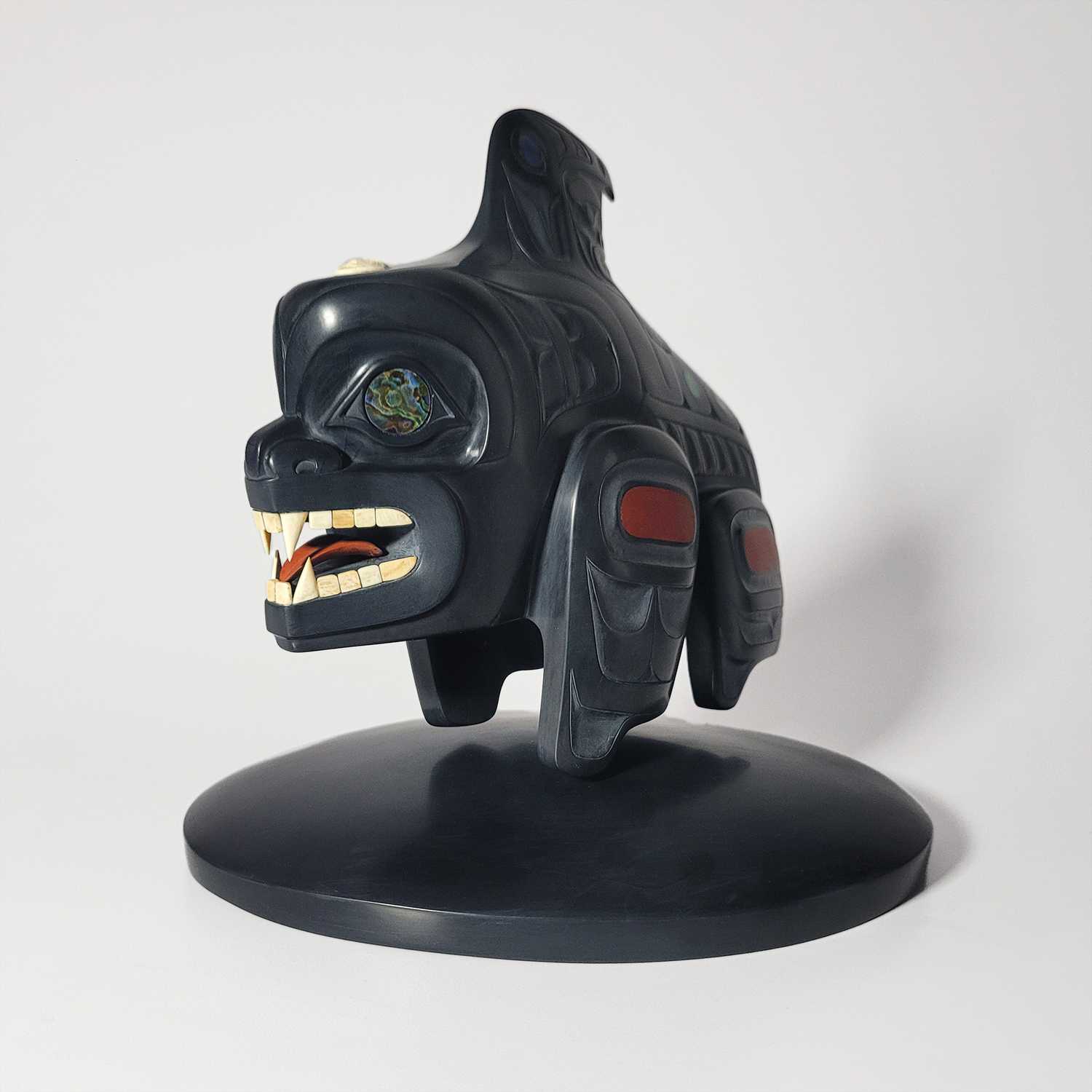 Argillite Killer Whale by Haida artist Gryn White