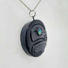 Argillite Moon Pendant by Haida artist Amy Edgars