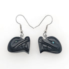 Argillite Orca/Killer Whale Earrings by Haida artist Amy Edgars