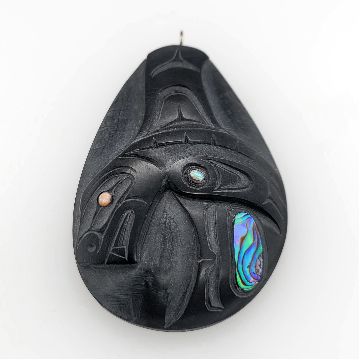 Argillite Orca Pendant by Haida artist Cooper Wilson