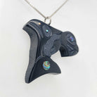 Argillite Orca Pendant hand-carved by Haida artist Amy Edgars