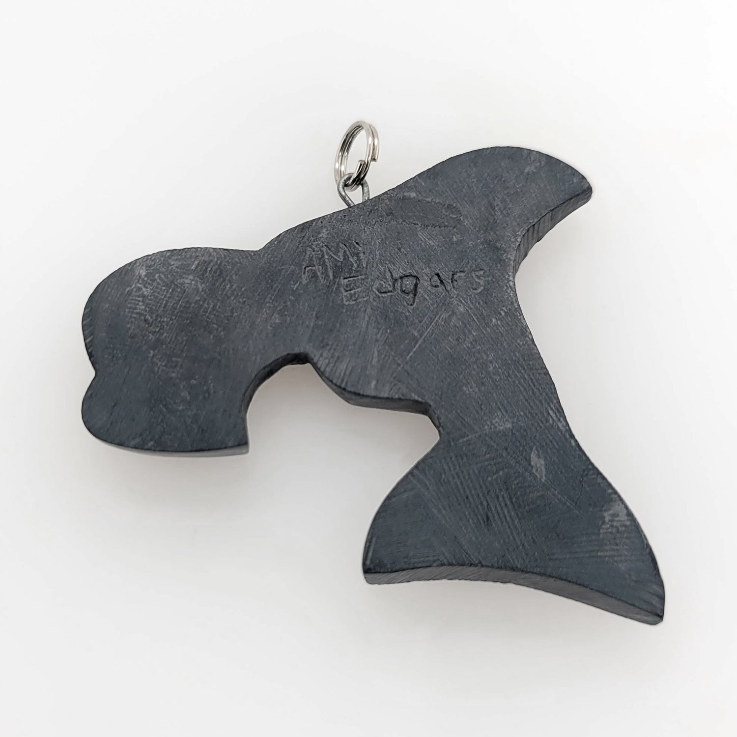 Argillite Orca Pendant hand-carved by Haida artist Amy Edgars