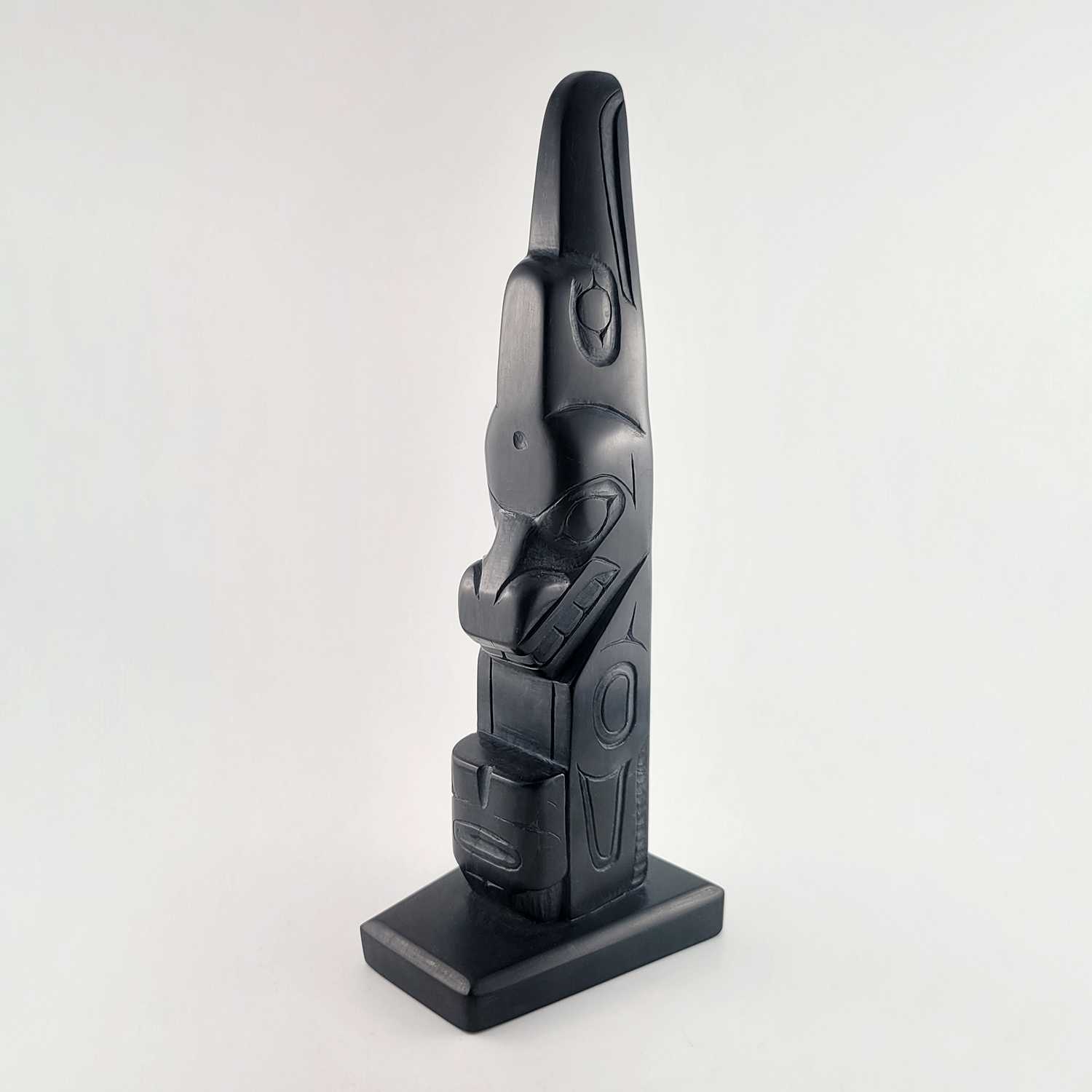 Argillite Totem Pole by Haida artist Denny Dixon