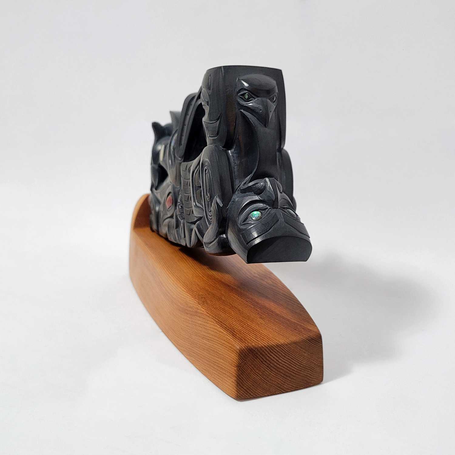 Argillite Panel Pipe by Haida carver Christian White