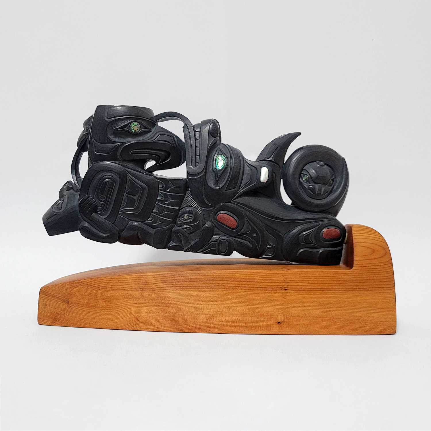 Argillite Panel Pipe by Haida carver Christian White