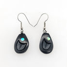 Argillite Rain Drop Earrings by Haida artist Amy Edgars