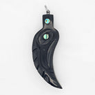Argillite Raven Feather Pendant by Haida Artist Amy Edgars