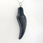 Argillite Raven Feather Pendant by Haida artist Amy Edgars