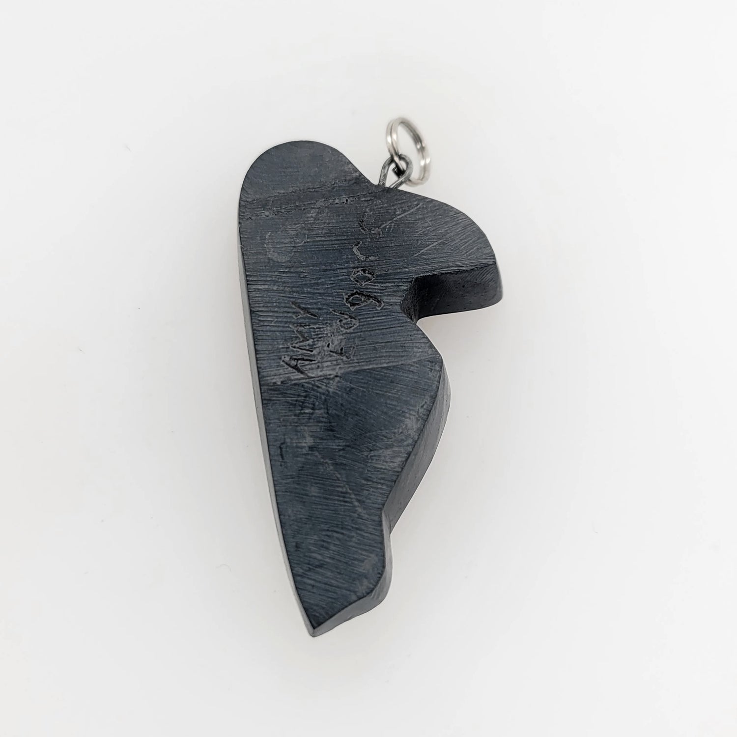 Argillite Raven Pendant by Haida artist Amy Edgars