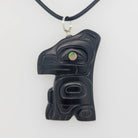 Argillite Raven Pendant by Haida artist Gryn White