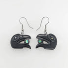 Native Argillite Raven Earrings by Haida artist Amy Edgars